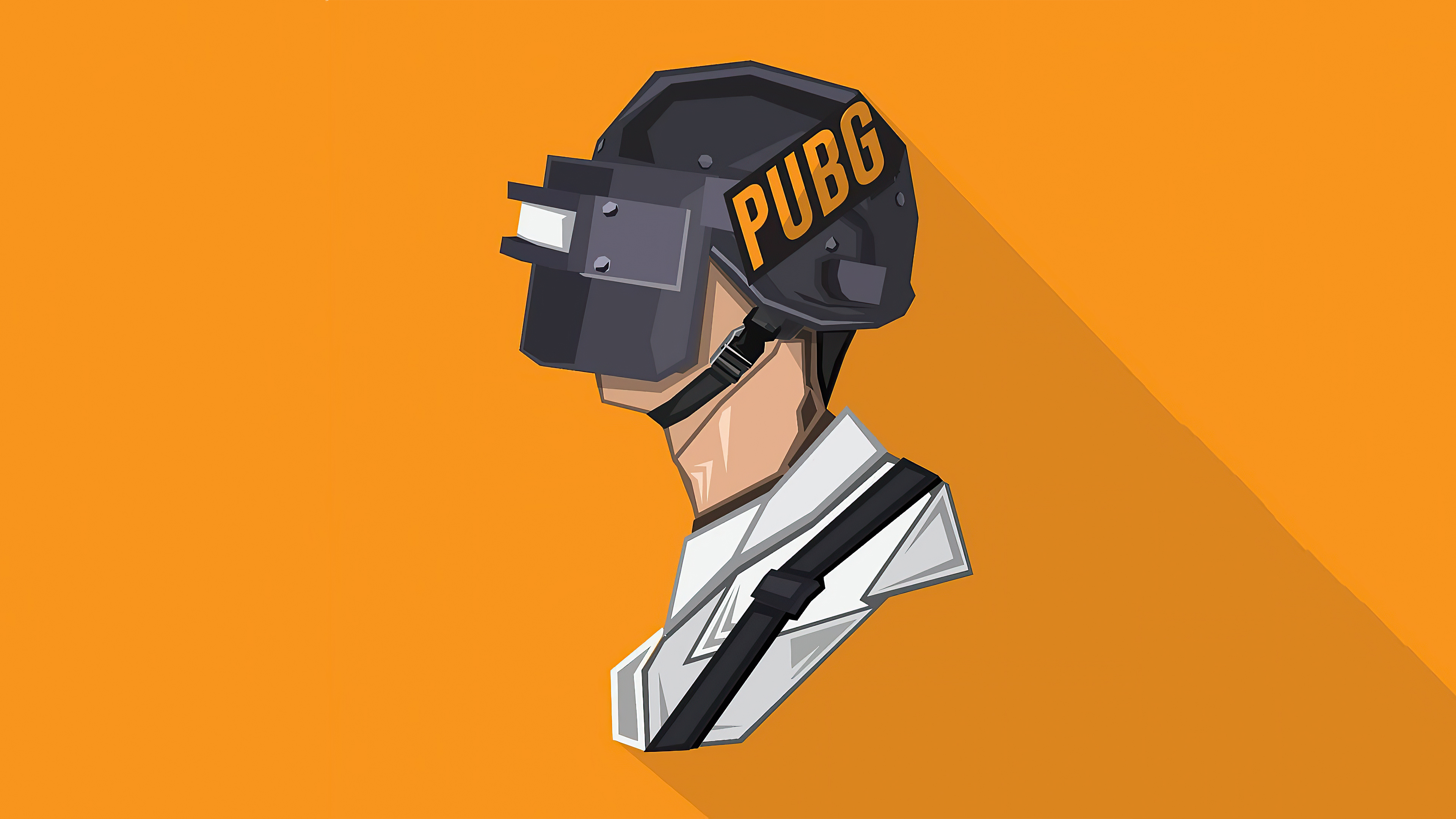PUBG character with helmet and white shirt HD Wallpaper