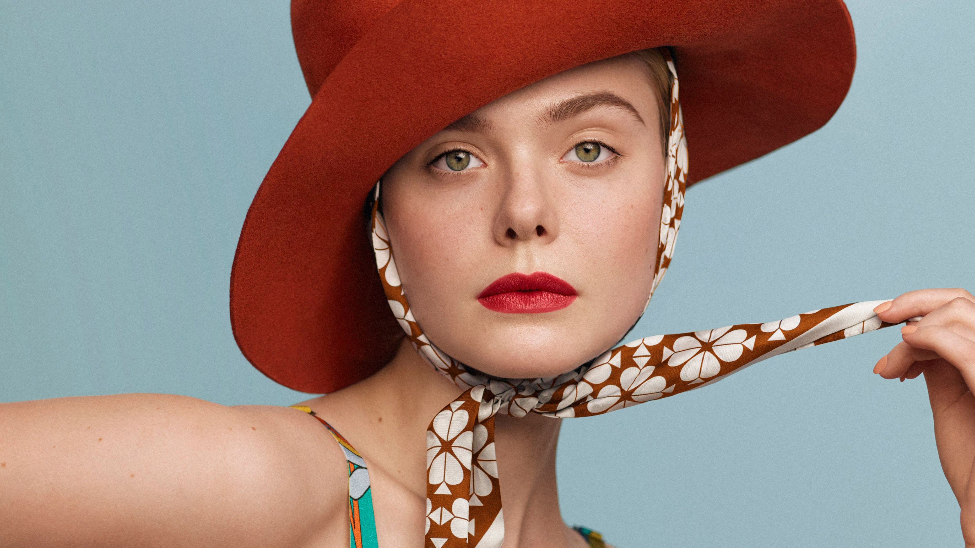 Elle Fanning in a photoshoot 4K HD Wallpaper