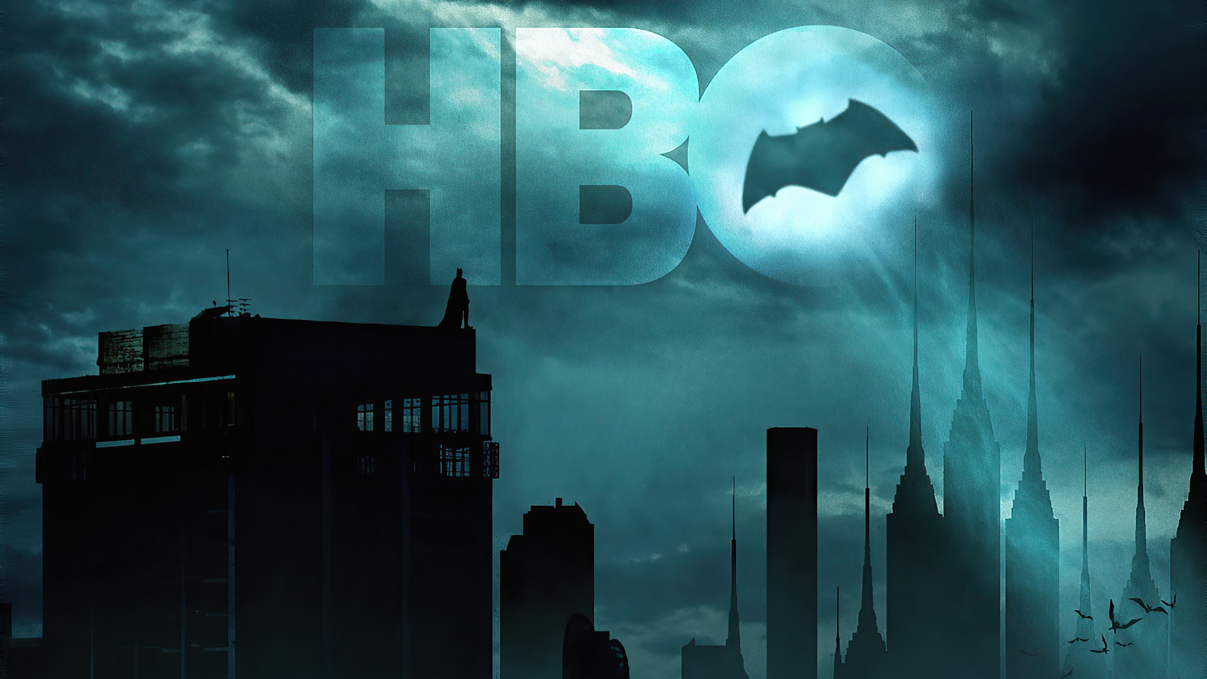 Batman from HBO with Bat-Signal HD Wallpaper