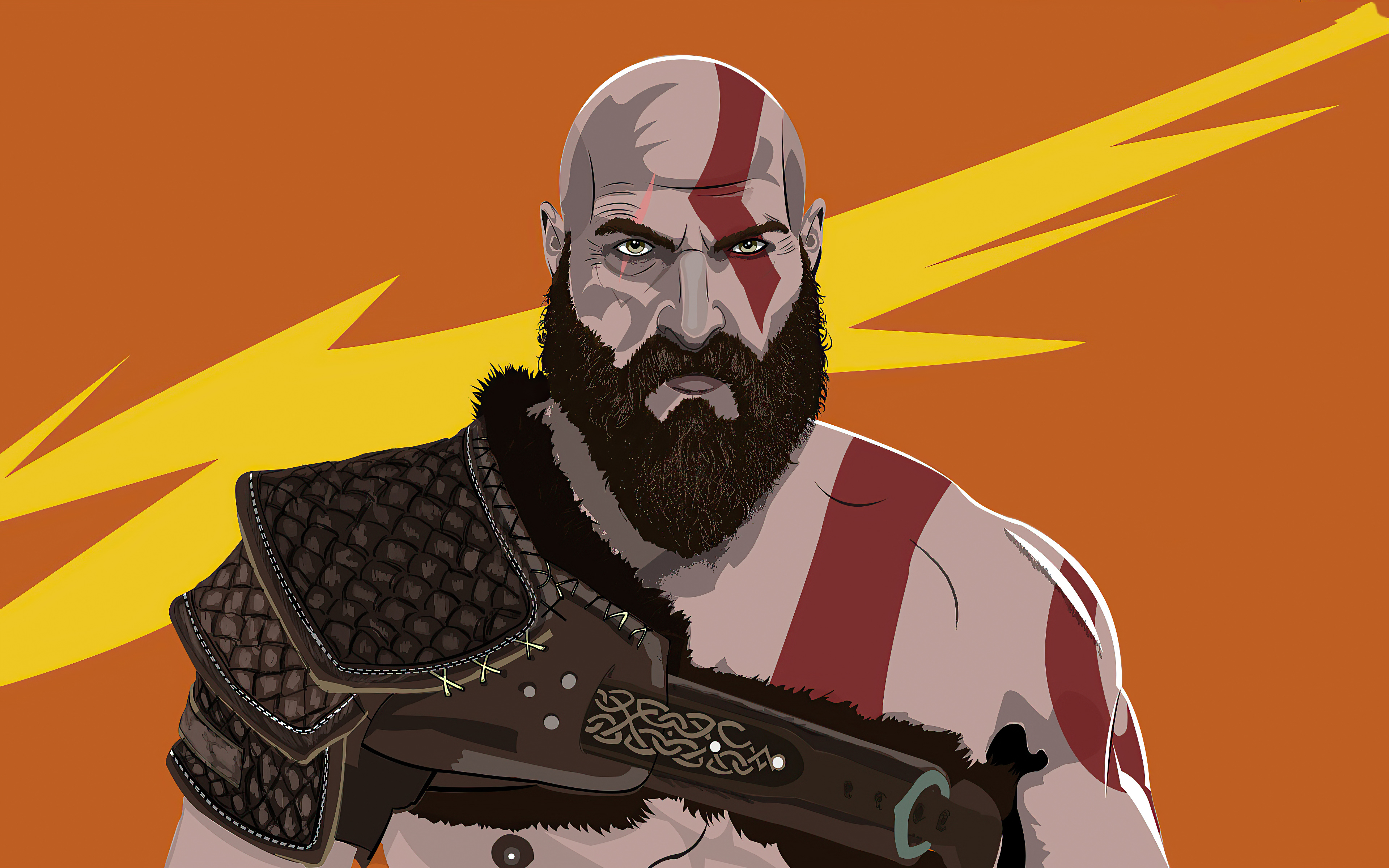 Kratos from God of War artwork HD Wallpaper