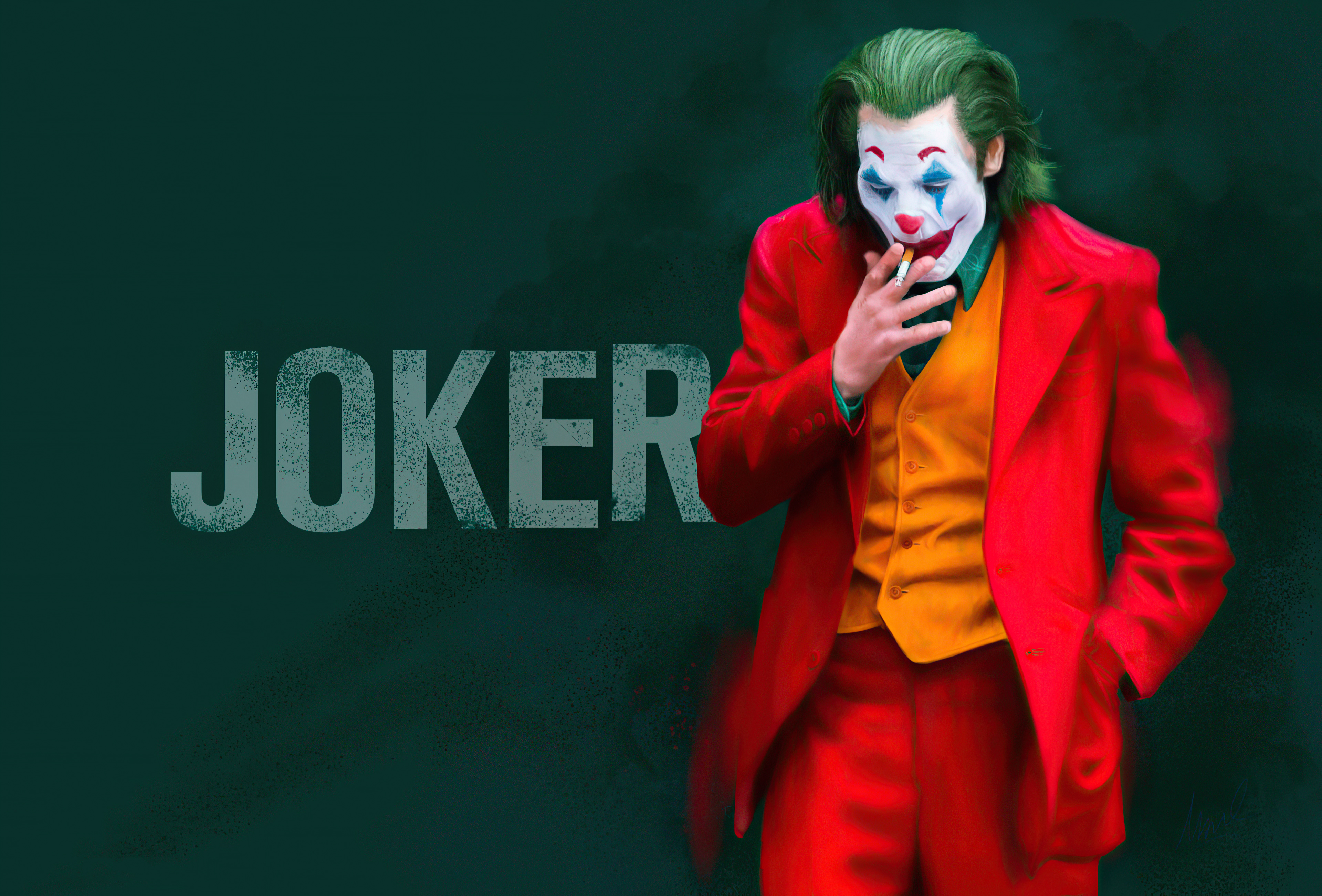 Joker artwork 4K HD Wallpaper
