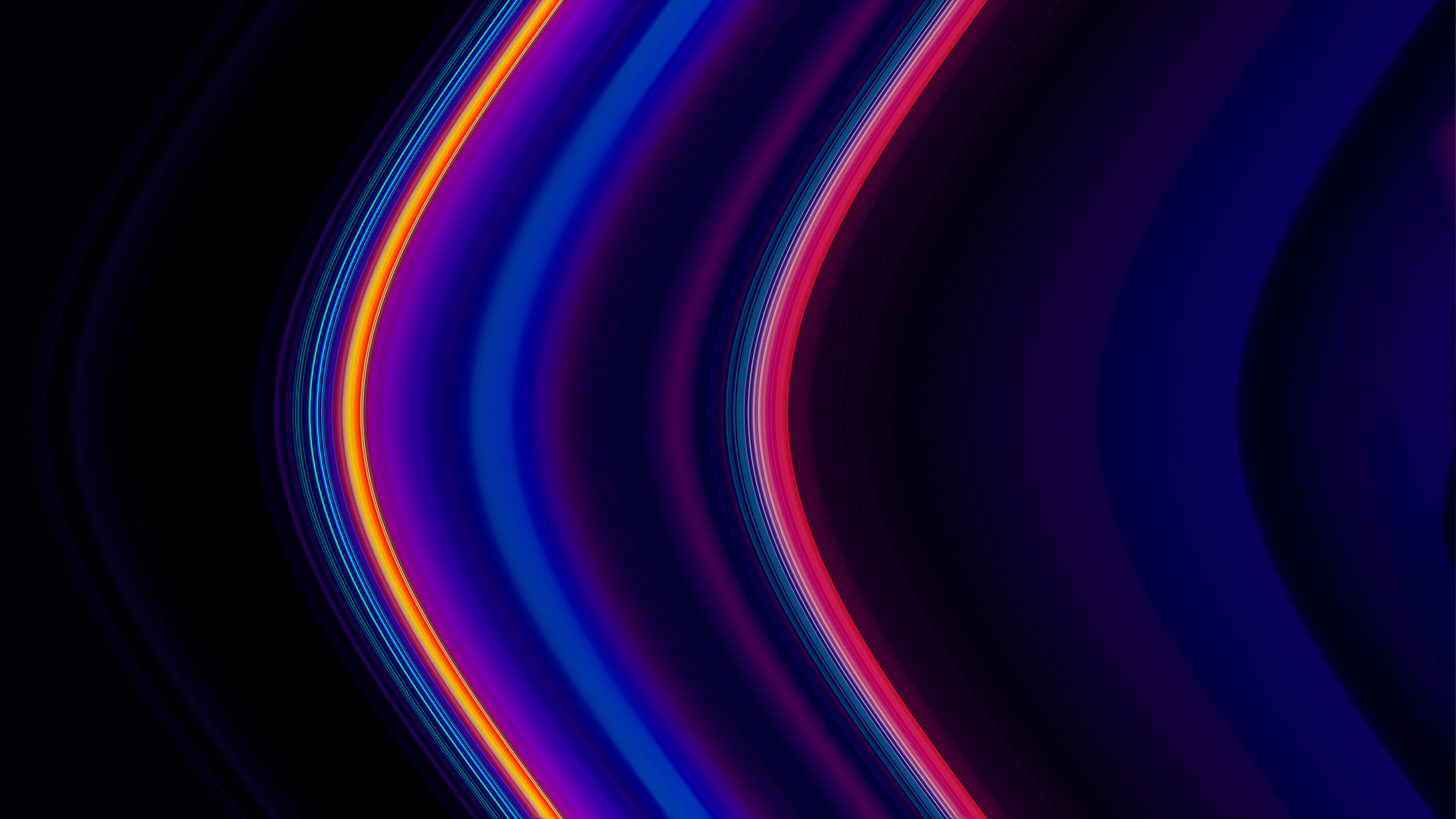 Abstract colorful light streaks on dark background HD Wallpaper