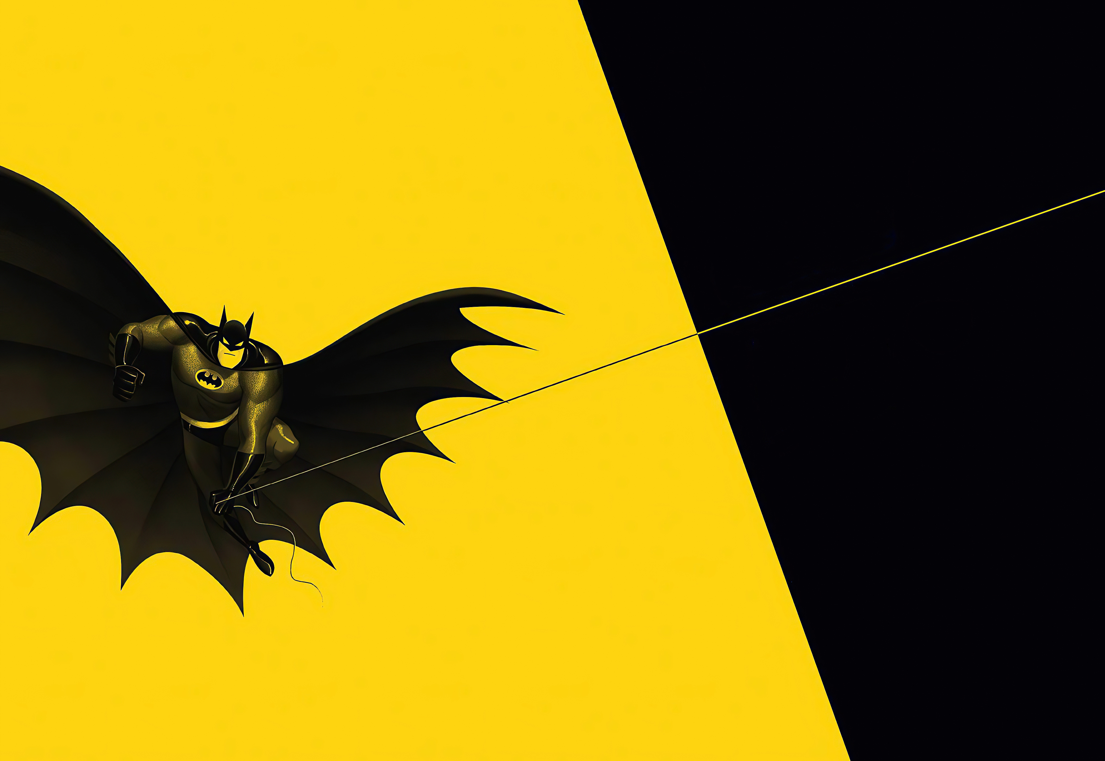 Batman on a Bat-Grapple 4K HD Wallpaper