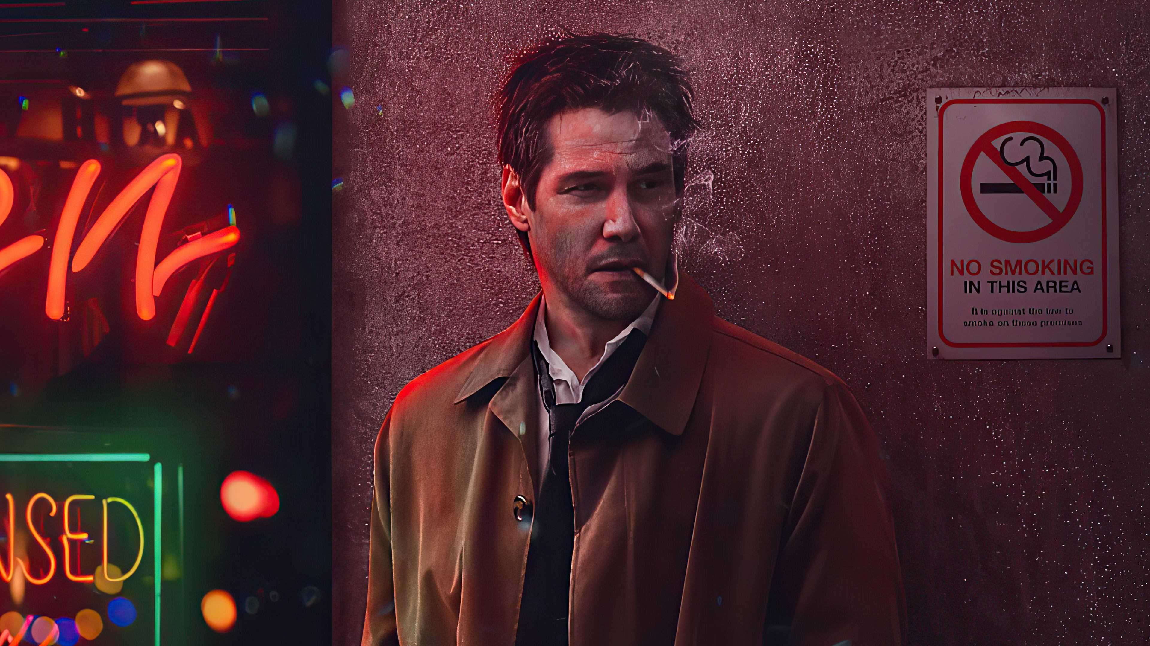 John Constantine from DC Comics smoking HD Wallpaper