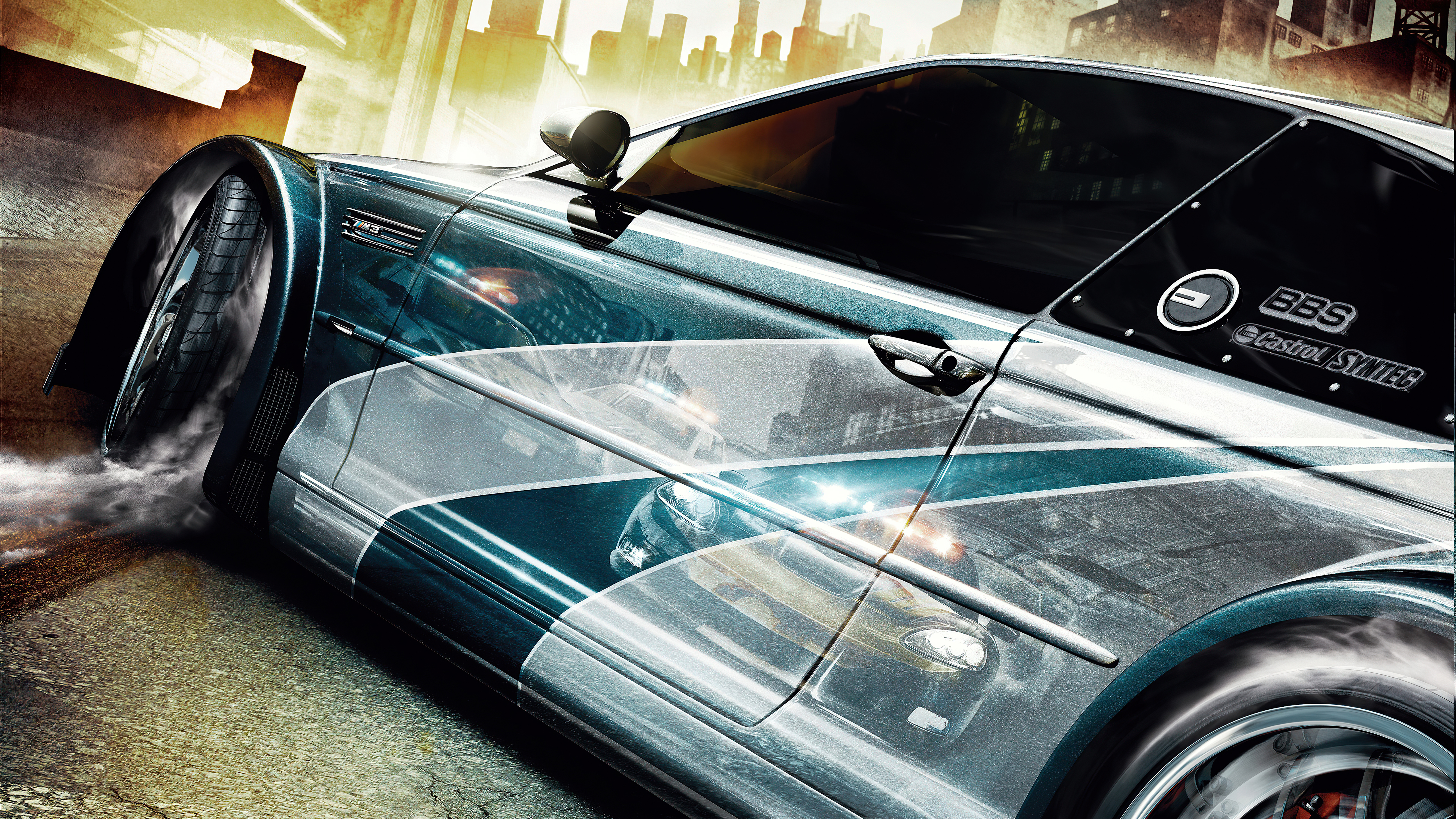 Need for Speed game car with BBS and Castrol Syntec logos HD Wallpaper