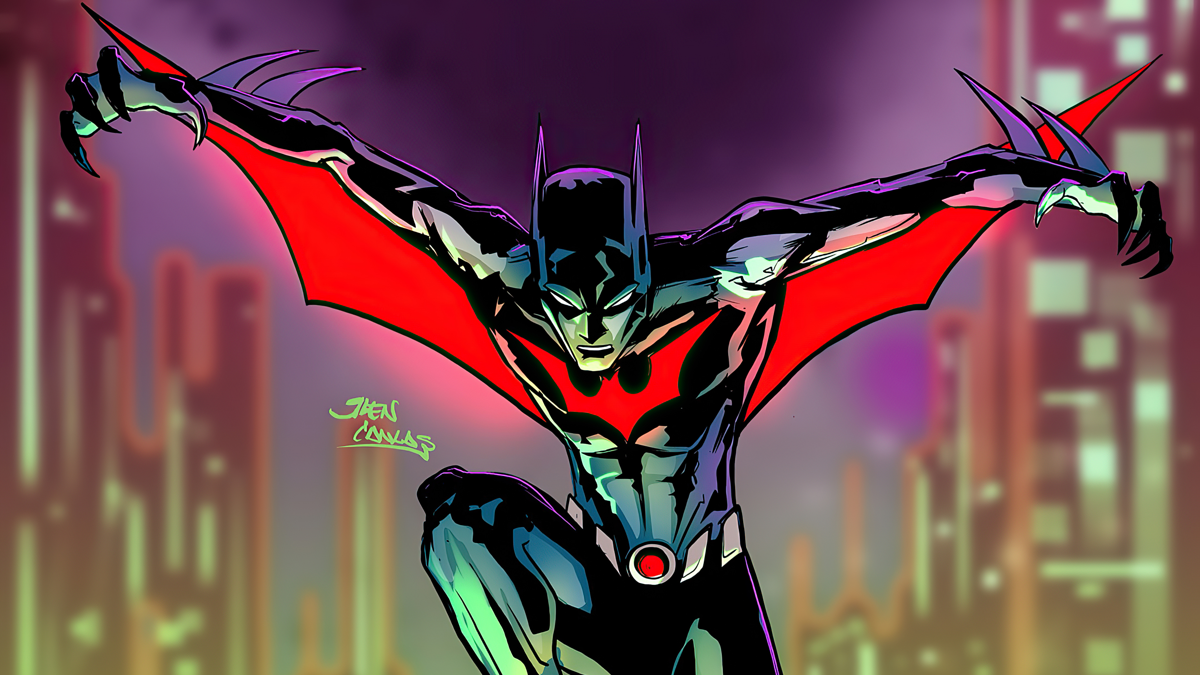 Batman Beyond artwork by Jhan Canlas HD Wallpaper