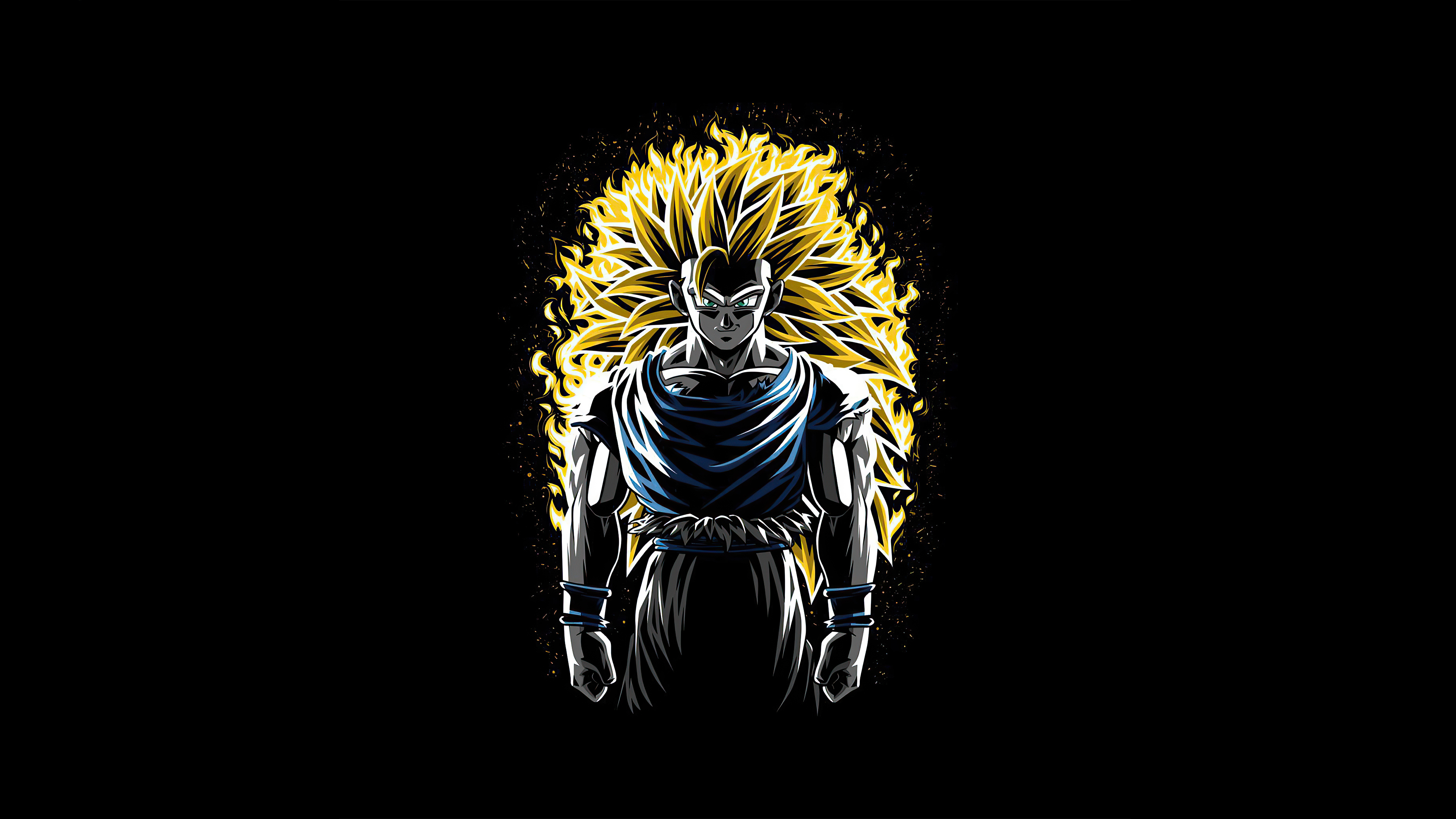 Goku Super Saiyan 3 from Dragon Ball Z 4K HD Wallpaper