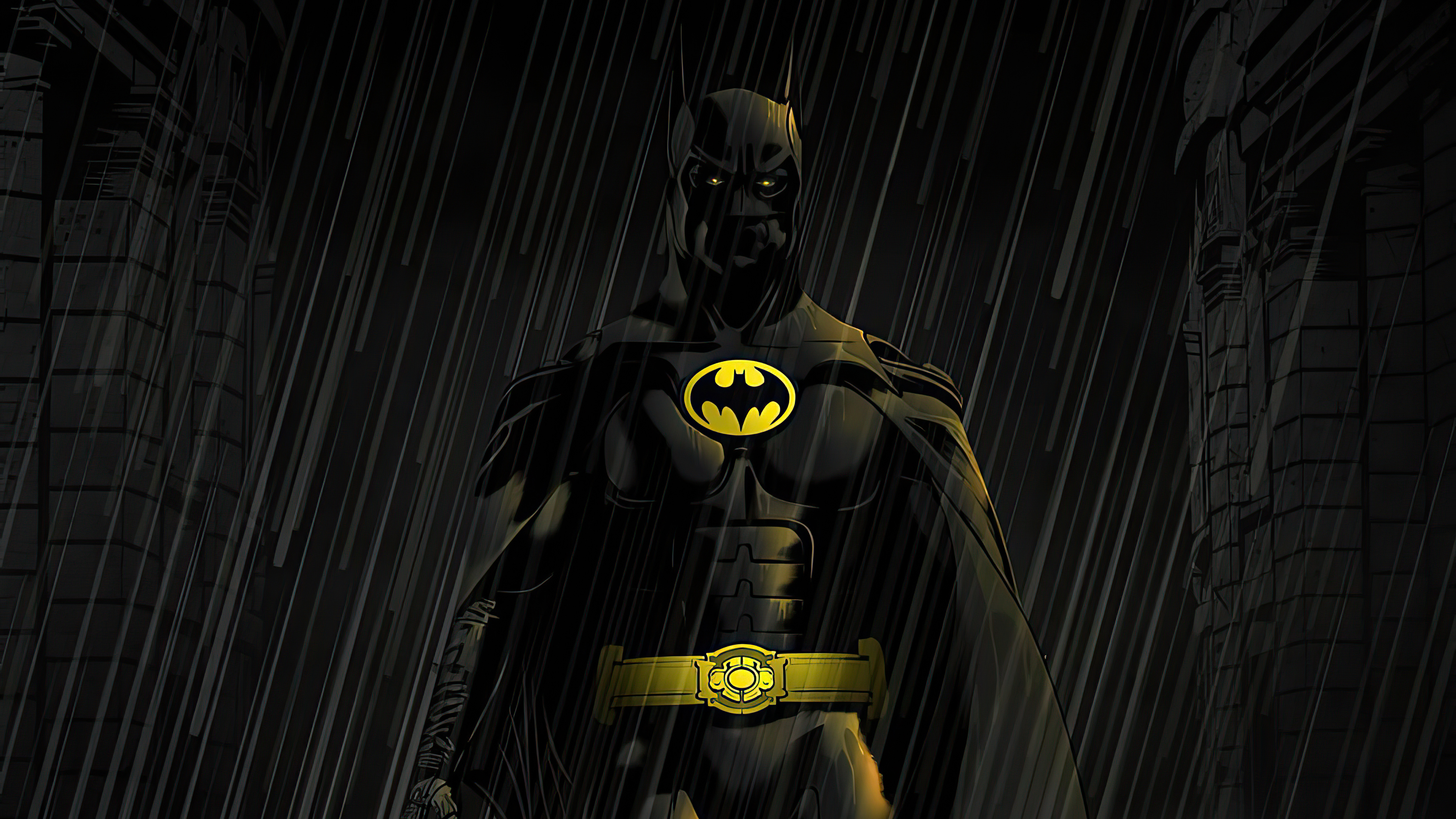 Batman in the rain 4K HD Wallpaper