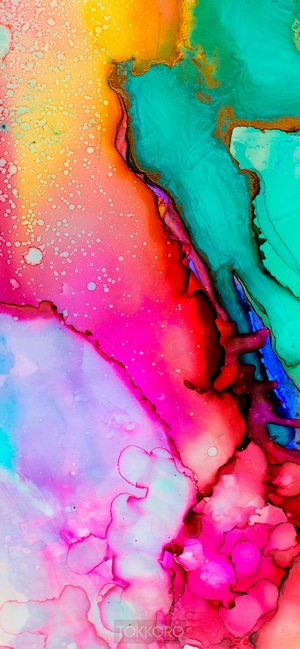 Abstract multicolor fluid art iPhone XS Max screensaver