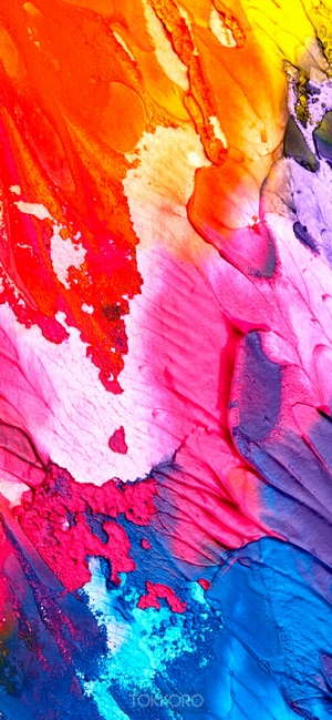 Abstract multicolor paint strokes