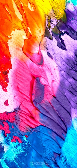 Abstract multicolor paint strokes