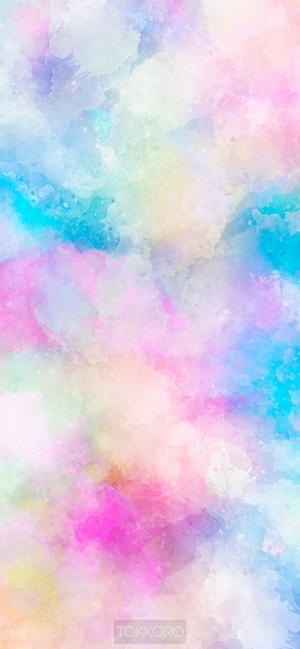 Abstract watercolor wash drawing multicolor