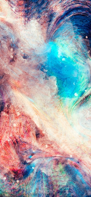Abstract multicolor wash drawing