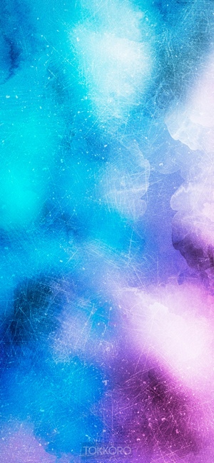 Abstract watercolor wash drawing with blue and purple hues