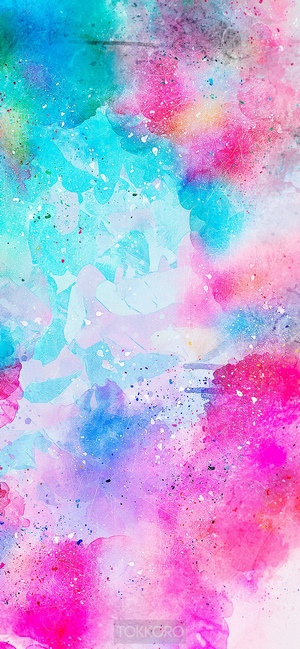 Wash drawing multicolor iPhone XS Max screensaver