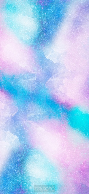 Abstract watercolor wash drawing with blue, pink, and purple hues