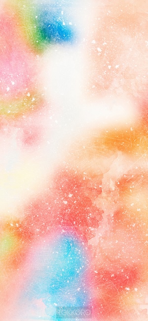 Watercolor wash drawing with multicolor splashes