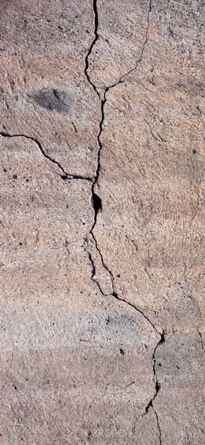 Cracked concrete surface