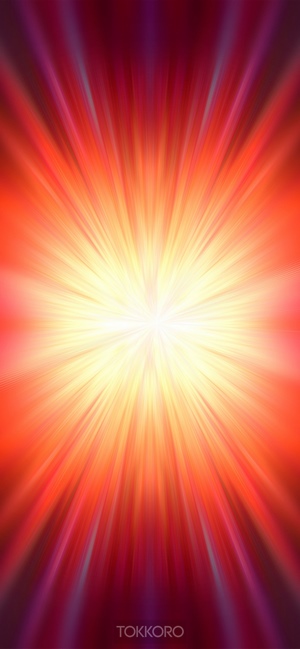 Abstract orange and red light burst