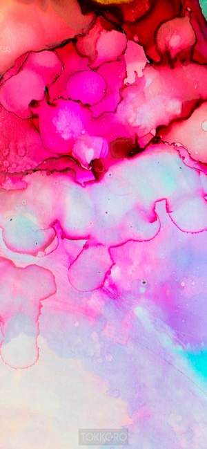 Abstract multicolor bright ink painting