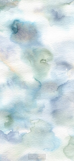 Abstract watercolor wash drawing with blue and green hues