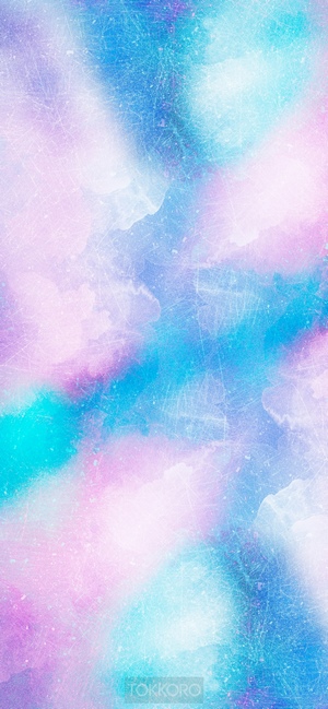 Abstract watercolor wash drawing with blue, pink, and cyan colors