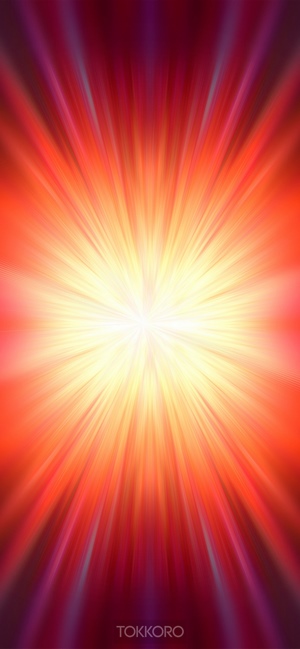 Abstract orange and red light burst