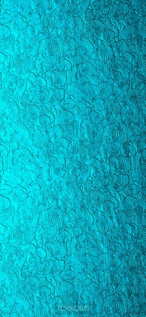 Turquoise floral embossed pattern