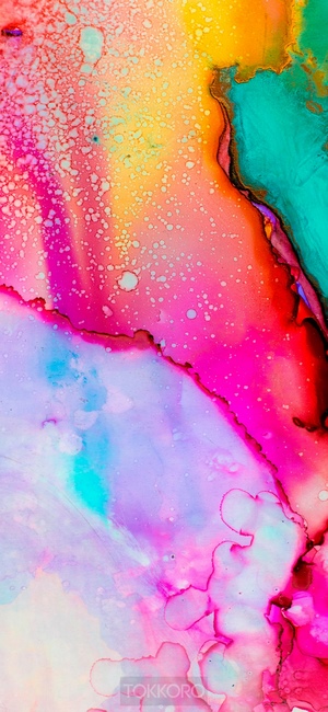 Abstract multicolor ink splash iPhone 11 X screensaver