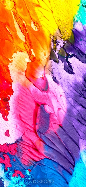Abstract multicolor paint strokes
