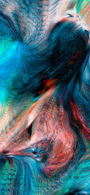 Abstract multicolor wash drawing