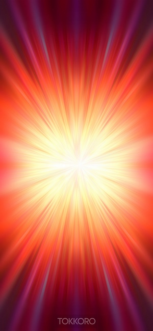 Abstract orange and red light burst