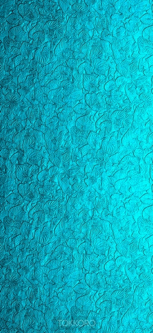 Turquoise floral embossed pattern
