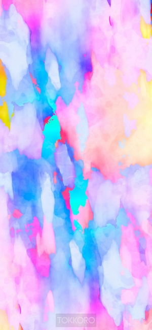 Abstract watercolor wash drawing multicolor