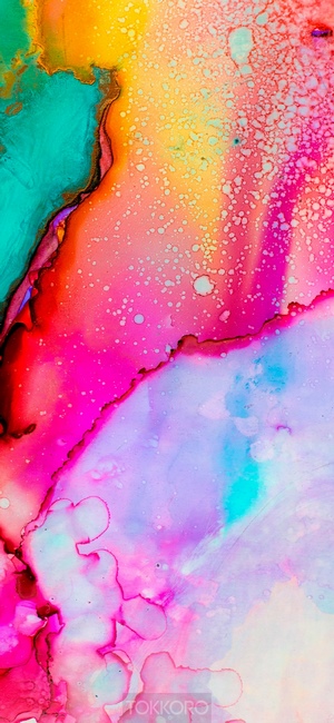 Abstract multicolor ink flow