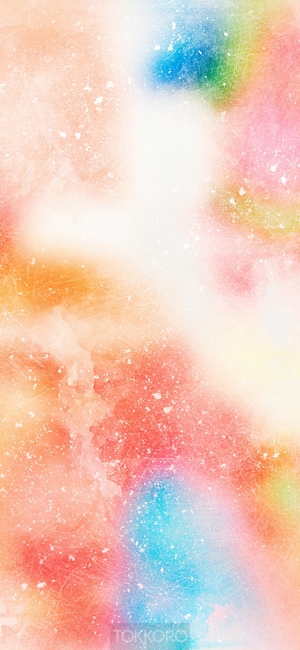Watercolor wash drawing with multicolor splashes