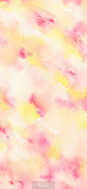 Watercolor wash drawing with pink and yellow abstract strokes
