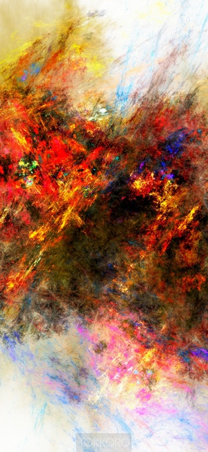 Abstract multicolor wash drawing