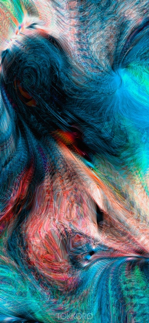 Abstract multicolor wash drawing