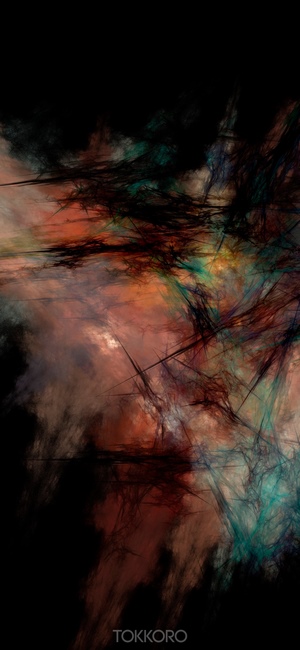 Abstract fractal art with dark background