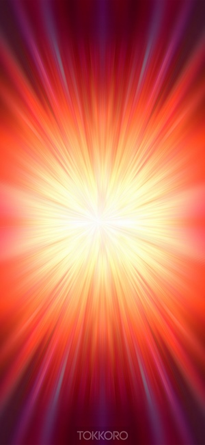 Abstract orange and red light burst