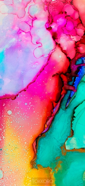 Abstract multicolor ink flow iPhone 11 Pro background