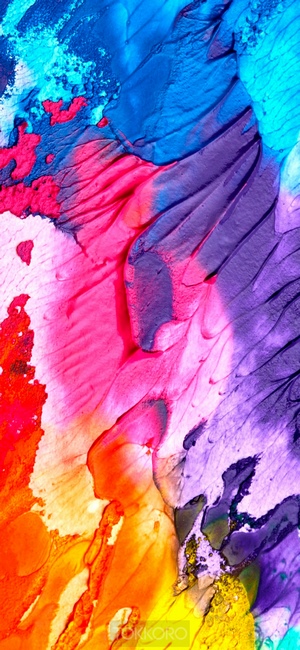 Abstract multicolor paint strokes