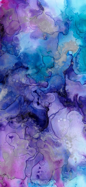 Abstract Alcohol Ink Wash Drawing