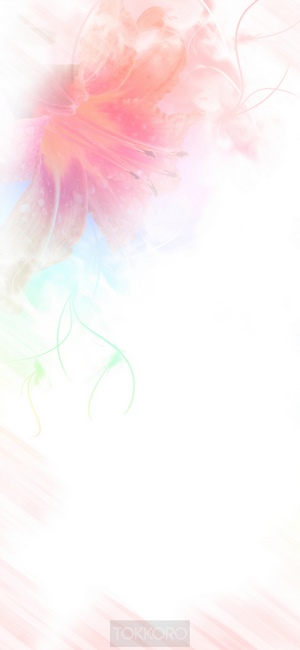 Pink flower drawing with soft colors