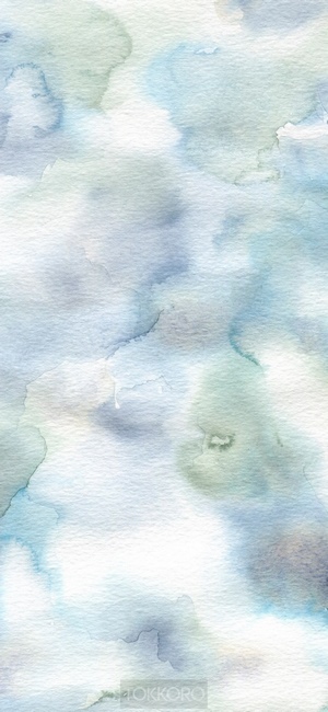 Abstract watercolor wash drawing in blue and green