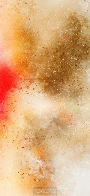 Abstract watercolor wash drawing with red and gold tones
