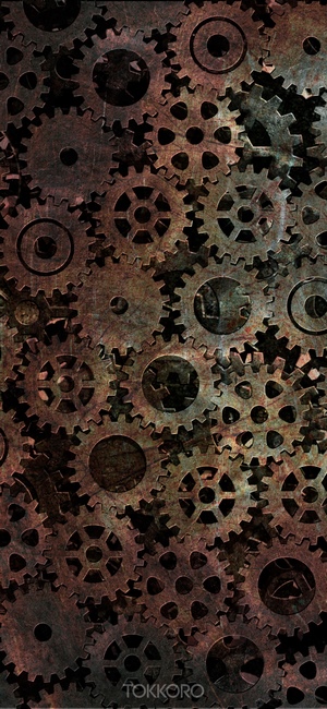 Rusty gears background