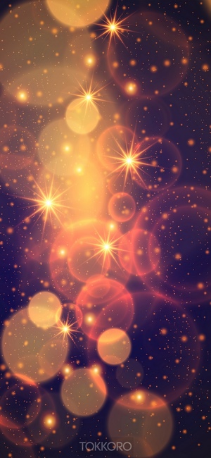 Abstract bokeh and starbursts with bokeh effect