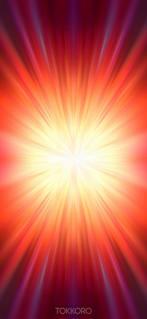 Abstract orange and red light burst